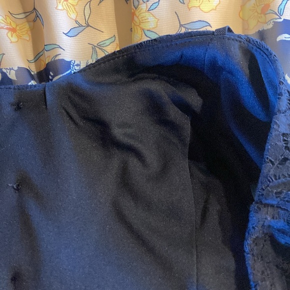 Size 3 Trixxi Navy Lace and Floral Spaghetti Strap Dress - Picture 13 of 16